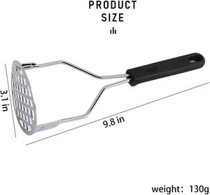 2026 Household Stainless Steel Manual Garlic Masher Large Circular Mesh Pressing Surface Garlic Mash Production - Product Image 2