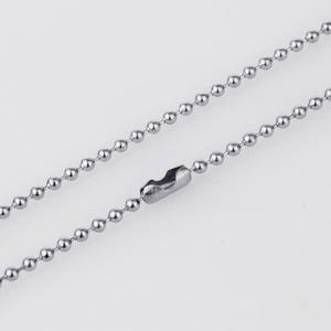 Rantai rol rantai manik-manik 2.4mm, rantai bola manik-manik bola besar untuk Kalung DIY, Aksesori pembuatan perhiasan - Product Image 5