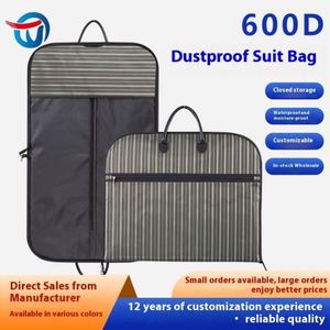 Housse de costume de voyage haut de gamme en tissu Oxford, recyclable, avec fermeture éclair, sac de rangement élégant pour veste, idéal comme cadeau - Product Image 2