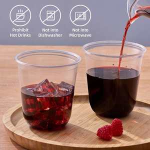 1000 pièces de plastique jetable transparent de qualité alimentaire sans BPA de 12 oz |   Verres à vin en forme de U, coupes à cocktail pour boissons froides - Product Image 5