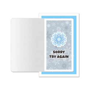 Cartes de Noël personnalisées haut de gamme avec 1 fenêtre, impression numérique sur papier artistique, languettes à tirer, billets de jeu - Product Image 4