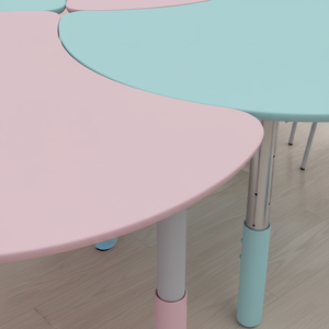 Ensemble de table et de chaises réglables pour enfants en matériau PP Bureau d'apprentissage pour bébé avec coins arrondis - Product Image 2