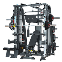 Machine Smith robuste avec capacité de charge de 800 kg, réglage de la hauteur de sécurité sur 9 niveaux pour un entraînement complet du corps