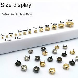 2 मिमी-16 मिमी धातु गोल टोपी पहने चमड़े के शिल्प बैग बेल्ट जूते कॉलर सजावट के लिए - Product Image 1