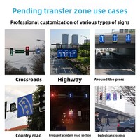 Nouveau panneau de signalisation routière solaire à affichage variable LED Tide Lane avec flèche directionnelle modifiable 750x1400mm Acrylique et aluminium