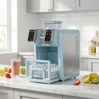 Machine à glaçons et à slushies 2-en-1 HONEYICE, 25 kg de glaçons carrés, compresseur économe en énergie, OEM personnalisé, certifiée ETL, usage domestique et hôtelier