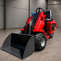 Mini-chargeuse sur pneus à 3 roues la plus vendue, pelle de jardin, chargeuse frontale, petite chargeuse agricole à trois roues avec moteur EPA
