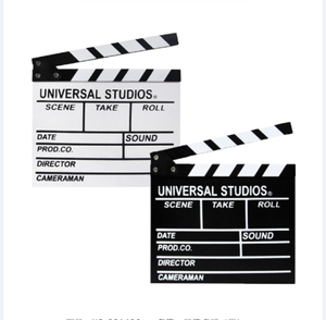 Logo personalizzato in legno bianco lucidabile Clap-Stick director's Clapperboard meme pad stile per regali - Product Image 2