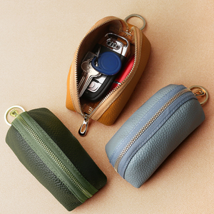 Étuis à clés de voiture <span class=keywords><strong>en</strong></span> cuir PU de haute qualité, motif litchi, portables, durables, grande capacité, fermeture éclair, pochette de rangement quotidienne - Product Image 4