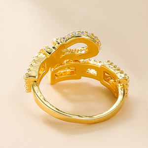 Anillos de circón de Color dorado original de lujo <span class=keywords><strong>para</strong></span> mujer 2024 anillo abierto anillo de pareja moda elegante <span class=keywords><strong>boda</strong></span> joyería <span class=keywords><strong>regalos</strong></span> - Product Image 6