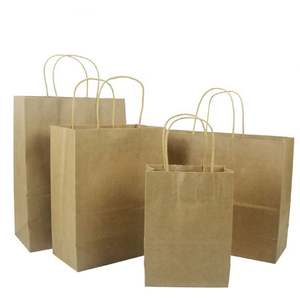 Sacs d'épicerie en papier kraft brun personnalisés KM, vente en gros, poignées, motif promotionnel, sacs en papier imprimés personnalisés KM - Product Image 2