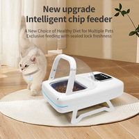 Comedero Inteligente para Perros y Gatos con Chip RFID, Temporizador y Dosificador, para Comida Seca y Húmeda, con Recipiente de Acero Inoxidable