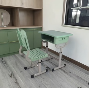 Ensemble de chaises de bureau ergonomiques vert foncé pour étudiants, dossier en plastique ABS, design moderne, adapté aux élèves du primaire ou du secondaire - Product Image 6