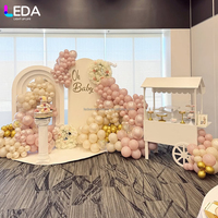 LEDA Wholesale Events Decor Chariot à desserts en acrylique blanc de haute qualité pour mariage