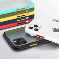 Bonne Qualité Pour iPhone 11 Pro X XR XS Max 7 8 Plus Luxe Contraste Couleur Mat Dur PC Pour iPhone 11 Couverture