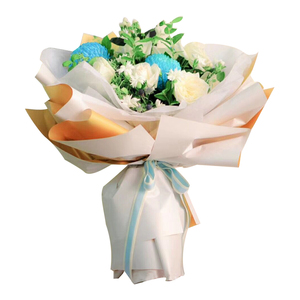 Papel de regalo impermeable, ramo de papel dorado, papel de regalo negro, decoración de flores rosas, floristería - Product Image 5