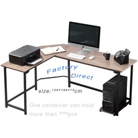 Bureau d'étude d'écriture minimaliste moderne Table d'ordinateur de travail en bois durable pour le salon