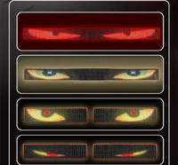 24V voiture LED écran souple lumière Devil's Eye affichage clignotant camion léger peut utiliser avant et arrière pare-brise feux d'avertissement