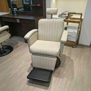 Fauteuil de Barbier Moderne en Cuir avec Rotation à 360 Degrés et Pompe Hydraulique pour Salons de Coiffure et Instituts de Beauté - Mobilier de Salon Commercial - Product Image 3