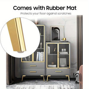 Patas de Muebles de Lujo en Cromo Dorado de 6 Pulgadas, Patas Metálicas Modernas para Mesitas de Noche, Bancos y Sofás [Originales] Empacadas para Envío - Product Image 5