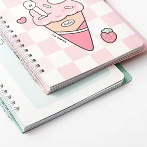 最新2023时尚笔记本文具办公学校卡通冰淇淋印花笔记本