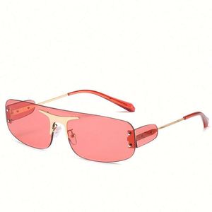 Gafas de Sol Cuadradas de Aleación Modernas y a la Moda 2022, Lentes de Una Pieza con Protección UV400, Sin Montura, para Hombre y Mujer - Product Image 6