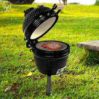 Four à barbecue vertical en céramique de bonne qualité moderne, 13 pouces, petit modèle, fumoir au charbon de bois d'extérieur, pizza BBQ