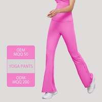 ADCK41037 femmes sensation nue taille haute Yoga Flare nouveau pantalon de Fitness avec hanche ascenseur solide motif serré cloche bas