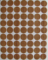 Autocollants de couverture de vis de PVC en bois de conception moderne pour des accessoires de quincaillerie de meubles pour des salles de bains d'armoires de tables