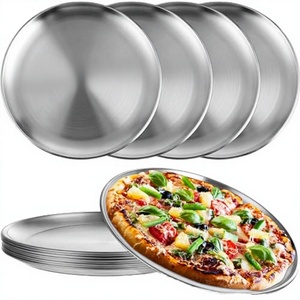 Bandeja para Pizza de Acero Inoxidable Premium para Hornear y Servir, para Restaurantes, Hoteles y Cocinas, Redonda, Duradera, de Grado Alimenticio - Product Image 4