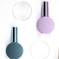 Flacon en verre cosmétique rond de 14 ml pour vernis gel, emballage vide pour laque à ongles et gel coloré