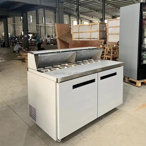 Sử Dụng Duy Nhất Nhiệt Độ Tàu Điện Ngầm Bánh Sandwich Bảng Prep Lạnh Bánh Pizza Truy Cập Với Đá Cẩm Thạch Hàng Đầu Tự Chọn Cho Salad Bar Trên Bán - Product Image 5