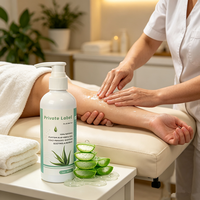 Crème hydratante et apaisante après-soleil à l'aloe vera biologique pressée à froid, marque distributeur, pour le visage et le corps, 200 ml, types de soins