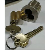 Cylindre de serrure de porte de qualité professionnelle JIXIN, avant et arrière, avec entraxe de 60 mm et 3 clés incluses