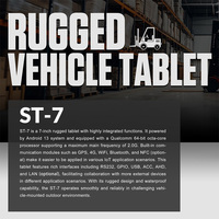 Tablette robuste 3Rtablet ST-7 7 pouces avec processeur Qualcomm, système Android pour véhicule, GPS 4G CAN BUS, pour utilisation en flotte industrielle