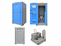 Toilettes chimiques portables d'extérieur avec système de réservoir de déchets indépendant pour les zones d'usine, les lieux de travail industriels et les installations pour le personnel