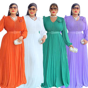 Pour <span class=keywords><strong>Amazon</strong></span> européen américain dubaï élégant <span class=keywords><strong>longue</strong></span> <span class=keywords><strong>robe</strong></span> modeste nouvelle perlée femmes grande taille <span class=keywords><strong>robe</strong></span> africaine - Product Image 2