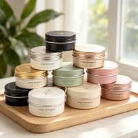 Conteneur cosmétique rond en aluminium de 47x25mm, 30g, pot de rangement pour cils, emballage personnalisé avec logo
