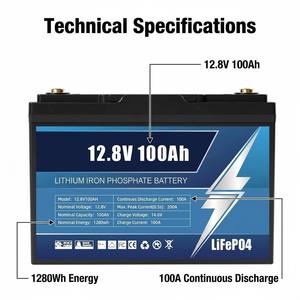 12.8V 50Ah 100Ah 200Ah 300Ah 400Ah LiFePO4电池 磷酸铁锂电池 适用于房车、高尔夫球车、船舶、太阳能存储 - Product Image 1