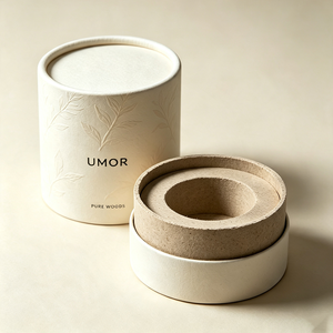 OEM Custom Luxury Round Rigid Perfume Box with <b>Pulp</b> Molded Tray & Embossing - Sustainable Packaging for Fragrance Wholesale - Product Image 1