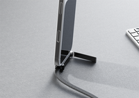 Kabel USB C ke USB C Pengisian Cepat PD 240W 5A, Kabel Tipe C Berbahan Nilon Kepang dengan Penyangga Ponsel Lipat untuk iPhone 16 Pro Max