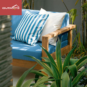 طقم أثاث خارجي أنيق مقاوم لجميع الظروف الجوية، طقم أريكة للحدائق والمنتجعات والفنادق والشواطئ مصنوع من خشب الساج - Product Image 2