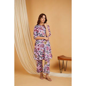 Nouvelle Collection : Ensembles en Corduroy à Imprimé Floral Ethnique pour Femmes – Fournisseur Indien avec Matériaux Recyclés pour la Saison d'Automne - Product Image 3