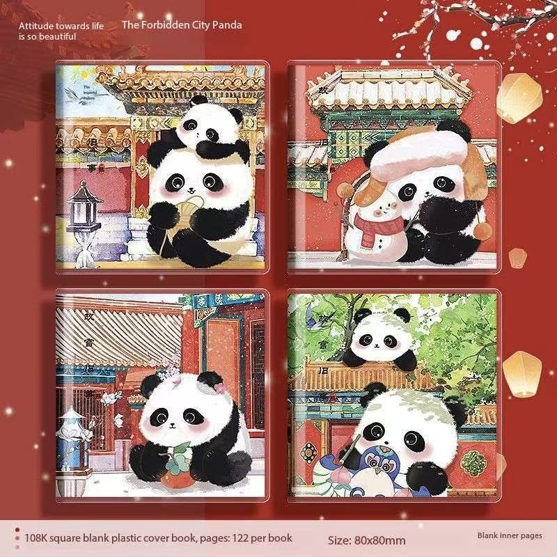 108k quaderno con copertina in gomma vuota - Panda della Città Proibita