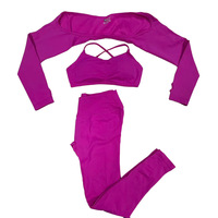 Ensemble de yoga et fitness sans couture pour femme DF avec logo personnalisé, bretelles croisées, col bénitier, taille élastique et soutien-gorge push-up en V