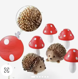 Accessori da <span class=keywords><strong>giardino</strong></span> in resina <span class=keywords><strong>riccio</strong></span> e legno fungo Micro <span class=keywords><strong>giardino</strong></span> accessori fata <span class=keywords><strong>giardino</strong></span> bonsai micro paesaggio - Product Image 5