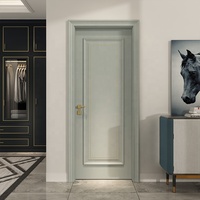 Porte d'Intérieur en Bois Massif Personnalisée par le Fabricant, Qualité Supérieure, Anti-Bruit et Étanche pour Chambre, Villa, Hôtel