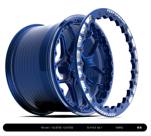 Nuevas Llantas Beadlock Cóncavas Profundas de 17" y 18" 5x114 5x112 5x130 5x120 de Aleación de Aluminio Forjado para Carreras Todoterreno y Pista - Product Image 1
