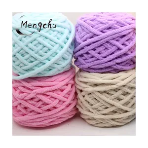 Chenille Yarn 100% Polyester Vegan Chunky Yarn Jumbo Yarn Knitting Materials for Knitting Scarves Blankets