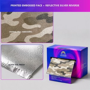 Feuilles de papier aluminium colorées imprimées pour la coloration, les mèches, le décoloration et la teinture des cheveux en salon professionnel - Product Image 4